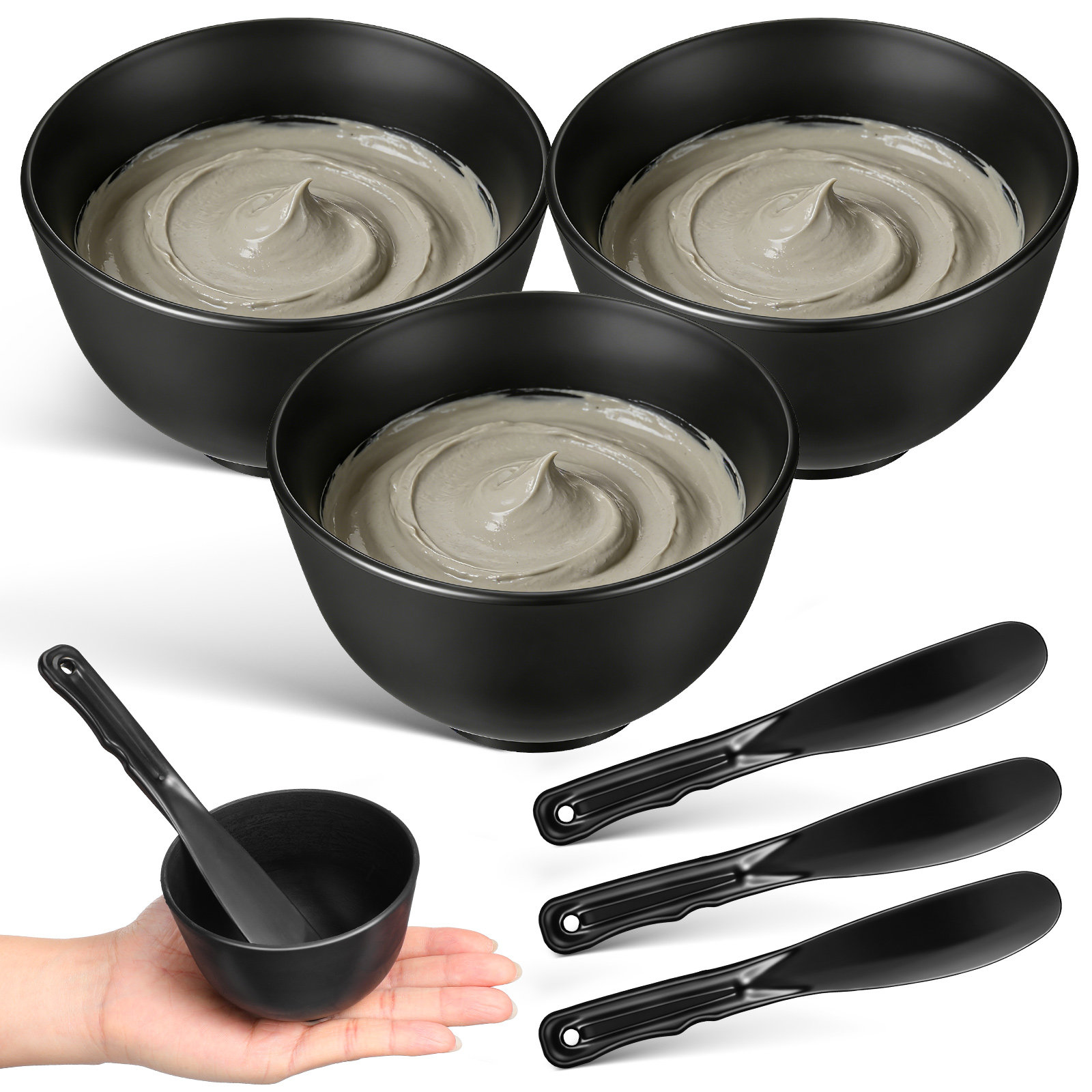 Silicone Spatula Set - 1Set Silicone Facial Mask Mixing Bowl