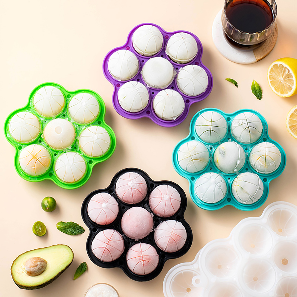 Kitchen Home Gadgets - 1pc Spherical Silicone Ice Grid Mold