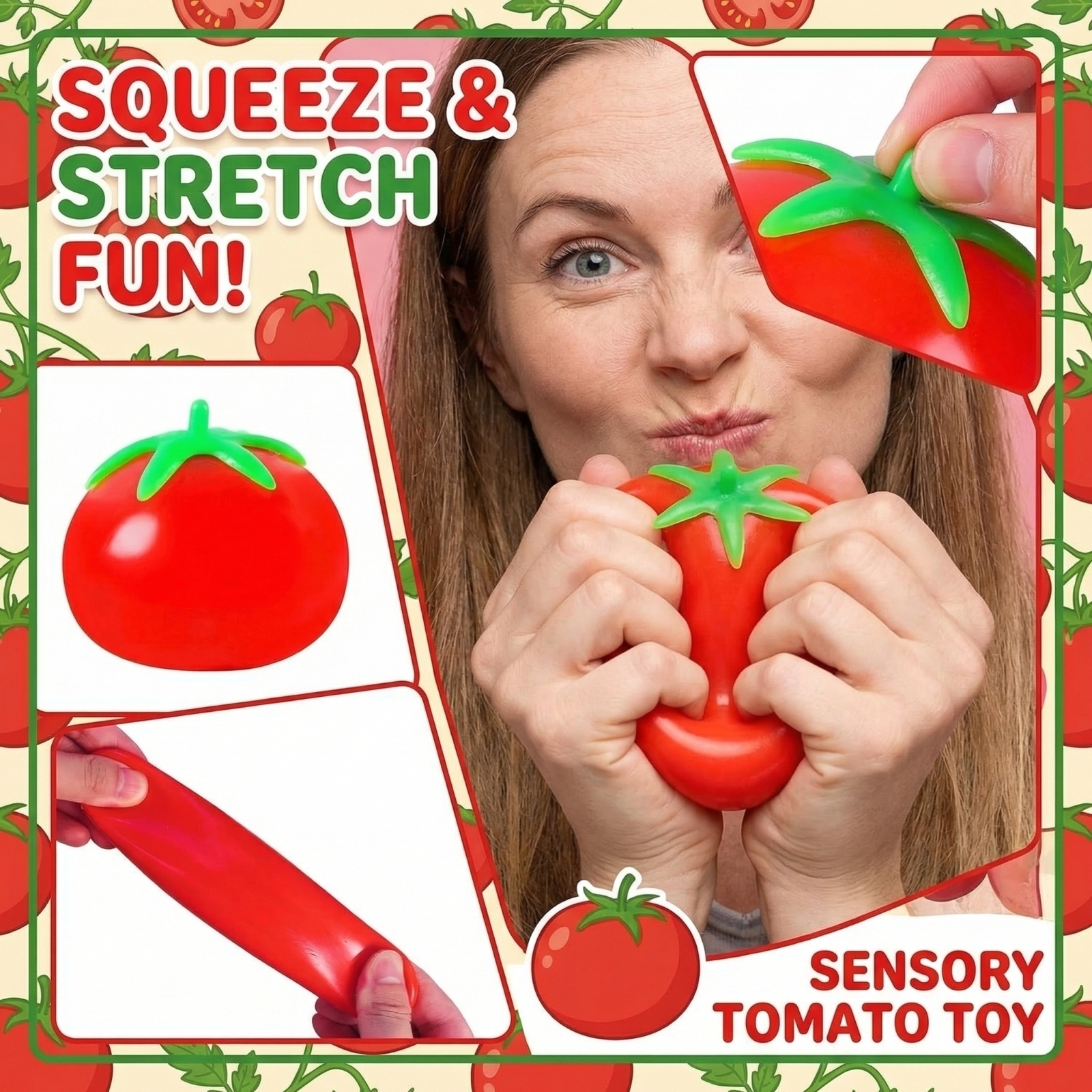 Kitchen Gadgets And Toys - Stretchy Squishy Tomato Toy Squeeze Stress