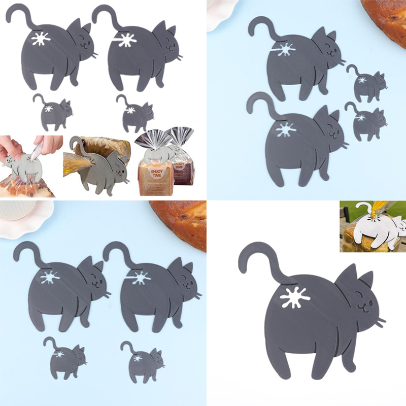 Kitchen Gadgets To 3D Print - 3D Printed Funny Cat Bread Clip