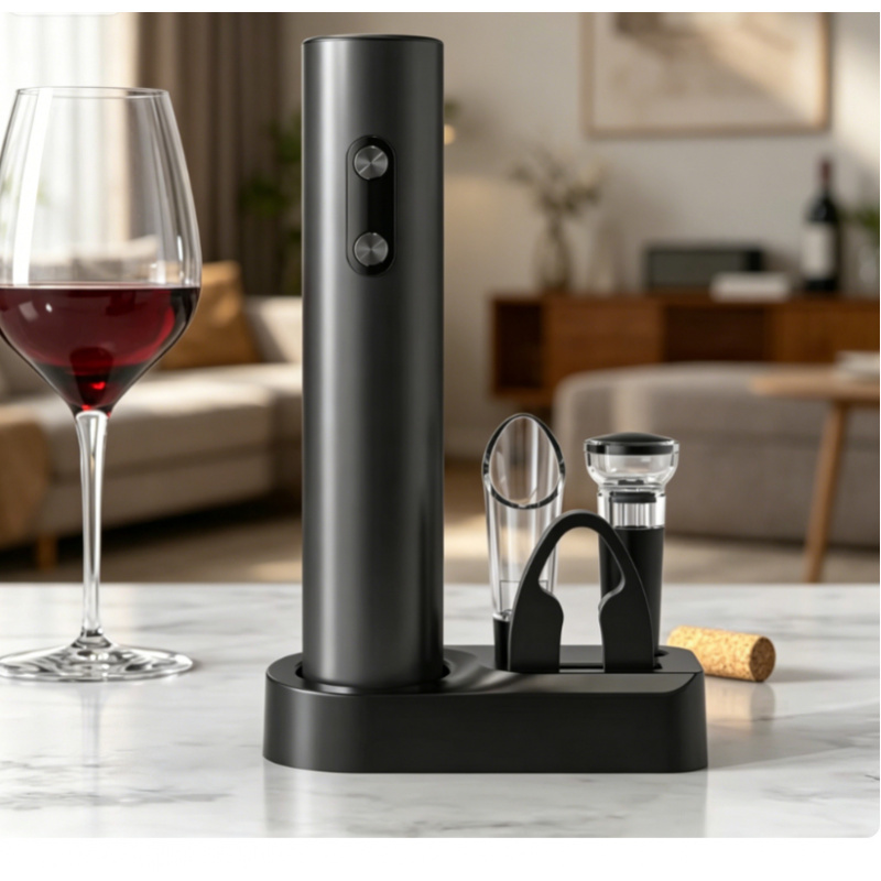 Electric Can Opener - Automatic Electric Wine Opener Set With
