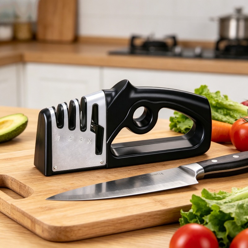 Kitchen Gadgets List - 4-in-1 Quick Sharpener Multifunctional Portable Non-slip