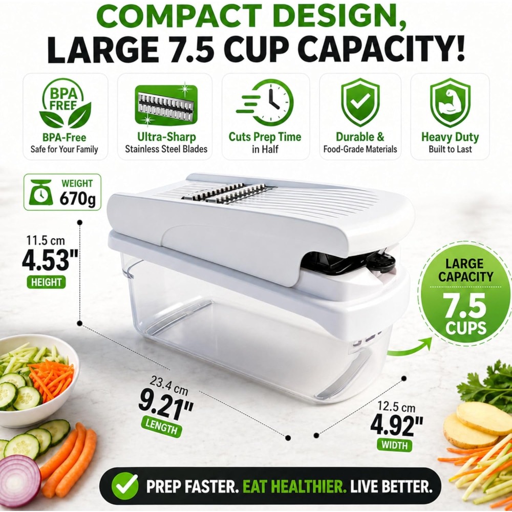 12-in-1 Vegetable Chopper with - Mandoline Slicer 리뷰 및 가격