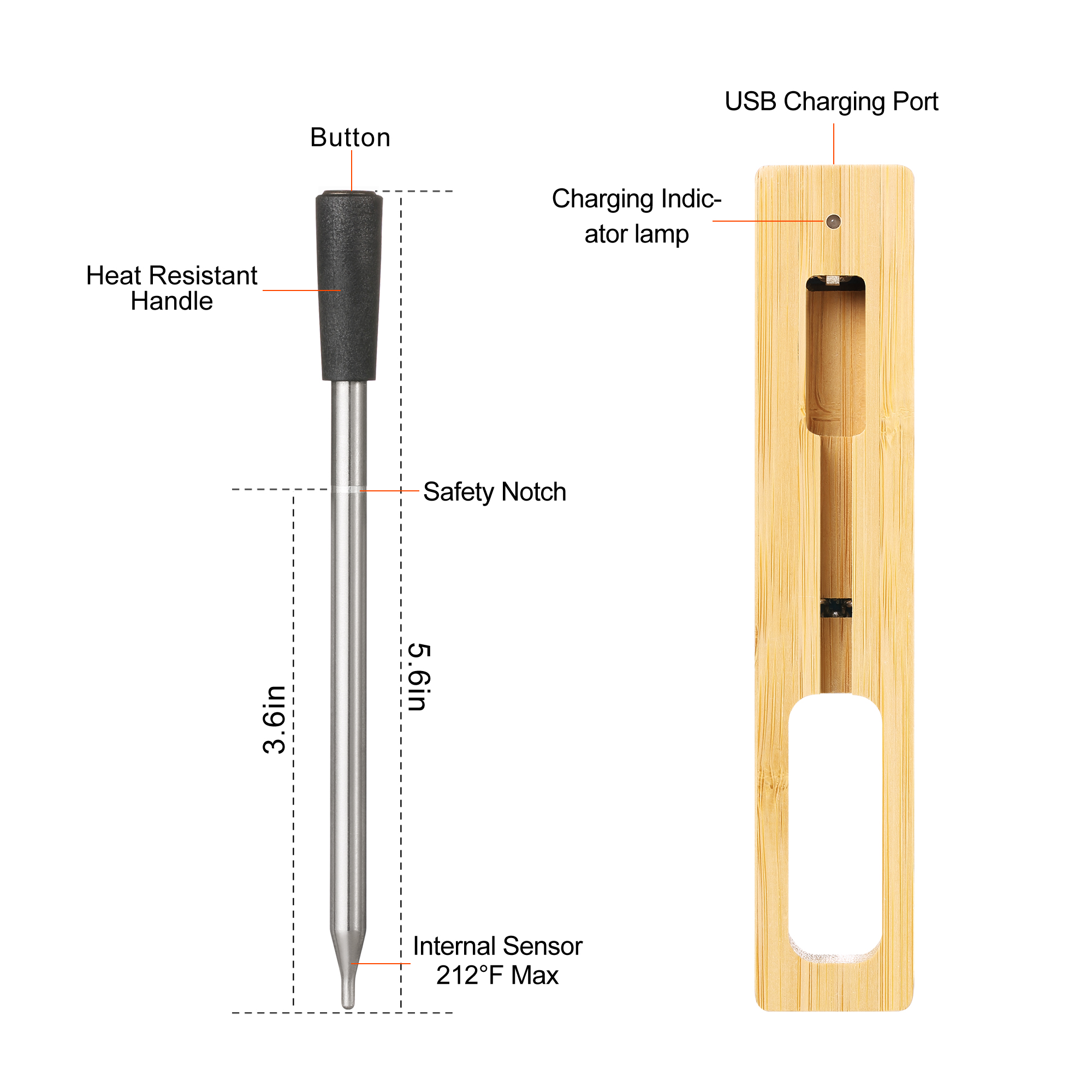 Newest Wireless Meat Food Ther - Kitchen Gadgets List 리뷰 및 가격