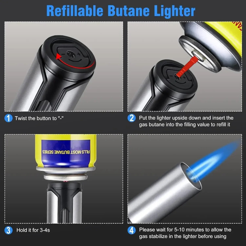 Metal Pen-Style Torch Lighter  - Kitchen Gadgets Men 리뷰 및 가격