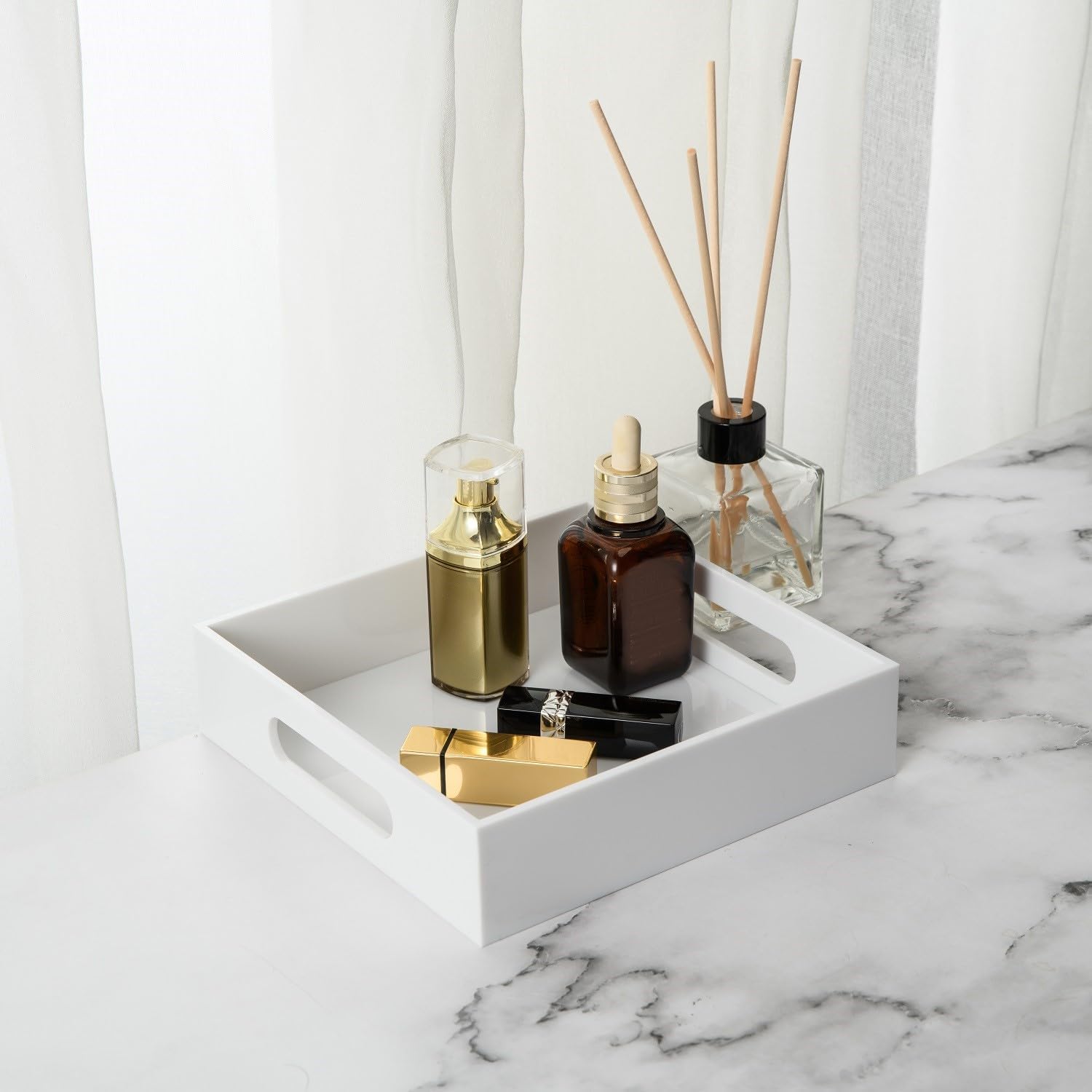 White Sturdy Acrylic Tray with - Kitchen Gadgets And Toys 리뷰 및 가격