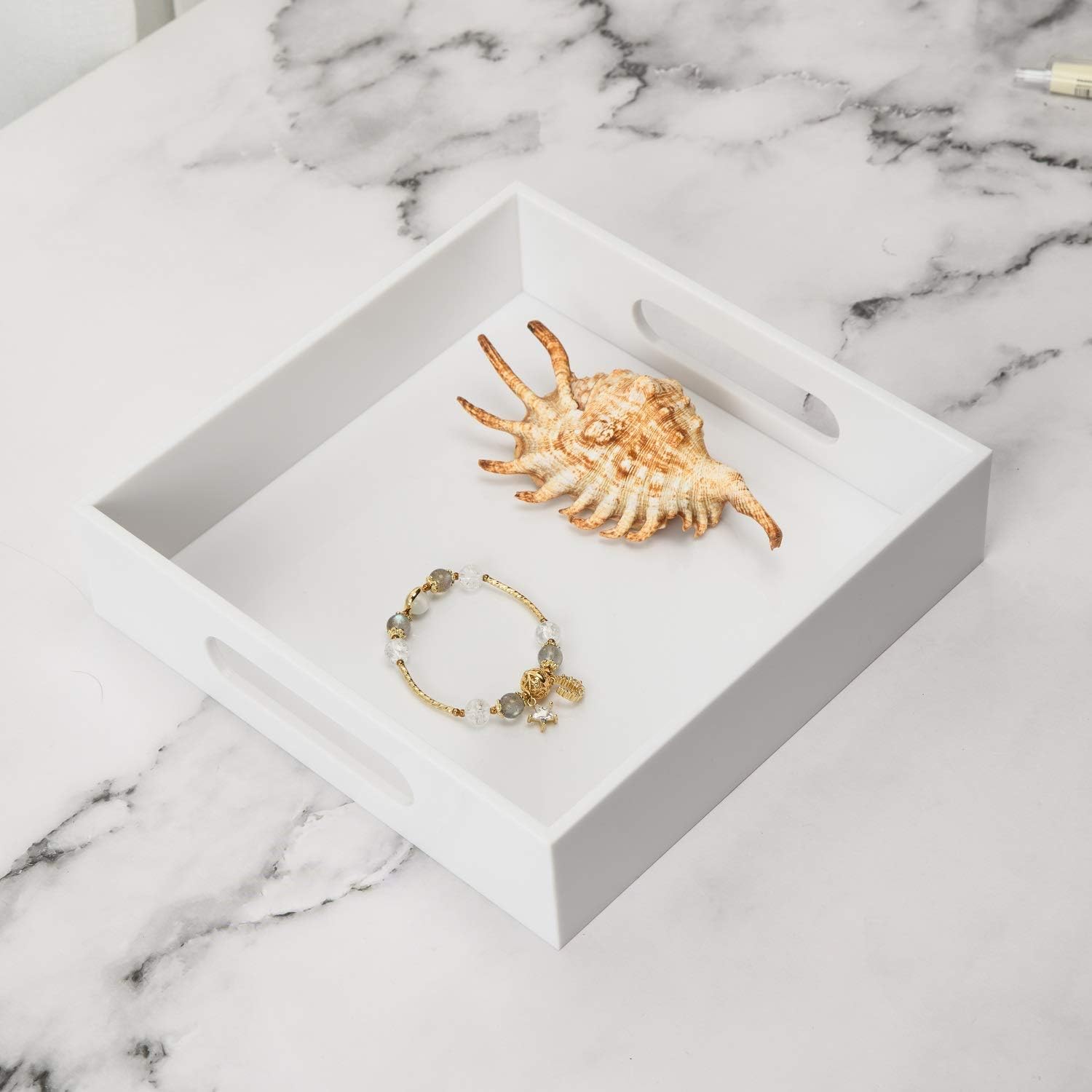 White Sturdy Acrylic Tray with - Kitchen Gadgets And Toys 리뷰 및 가격