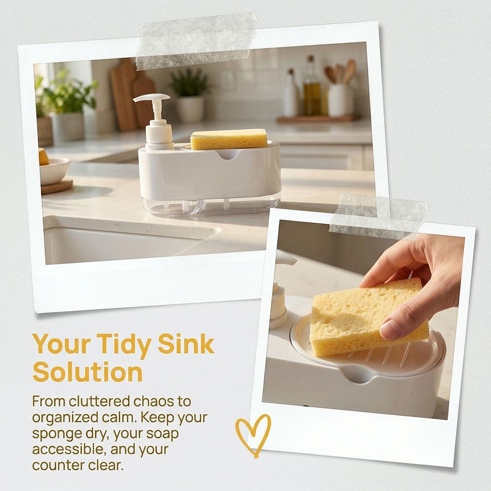Dish Soap Dispenser Automatic  - Kitchen Gadgets Dispenser Brush Holder 리뷰 및 가격