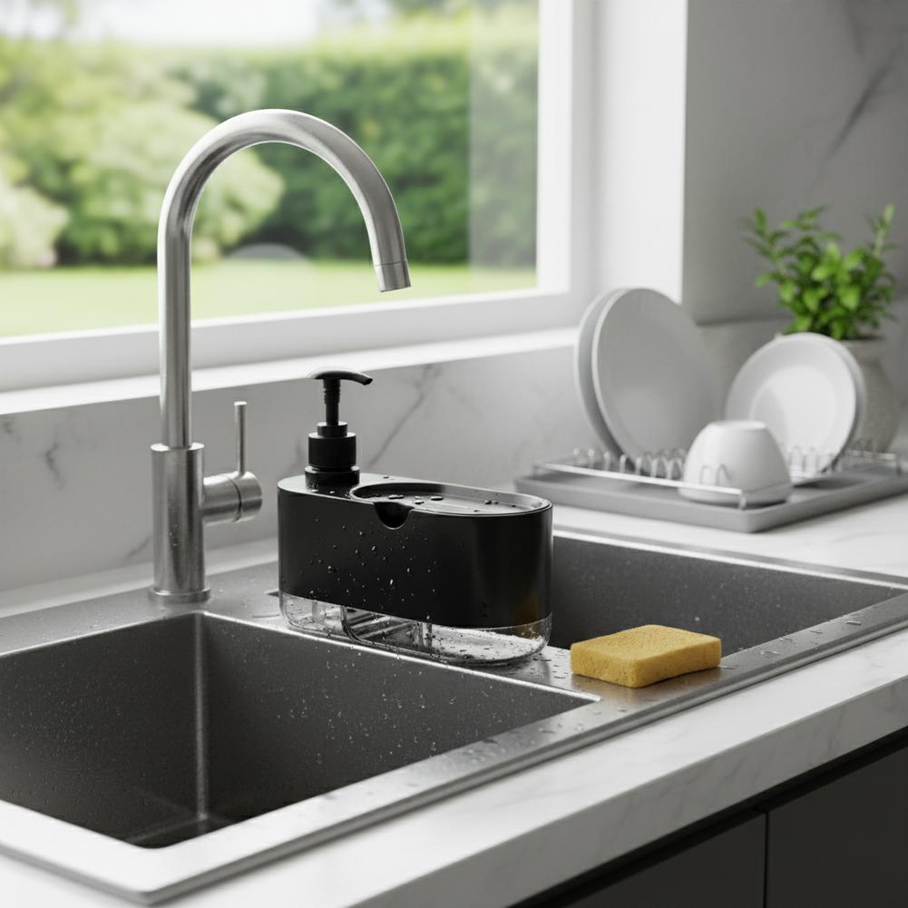 Dish Soap Dispenser Automatic  - Kitchen Gadgets Dispenser Brush Holder 리뷰 및 가격