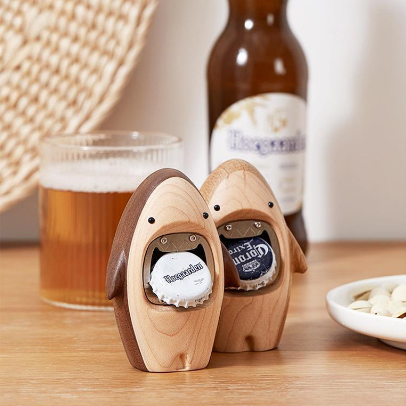 Creative Wooden Shark Bottle O - Kitchen Gadgets Men 리뷰 및 가격