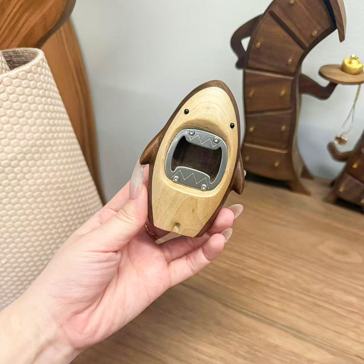 Creative Wooden Shark Bottle O - Kitchen Gadgets Men 리뷰 및 가격