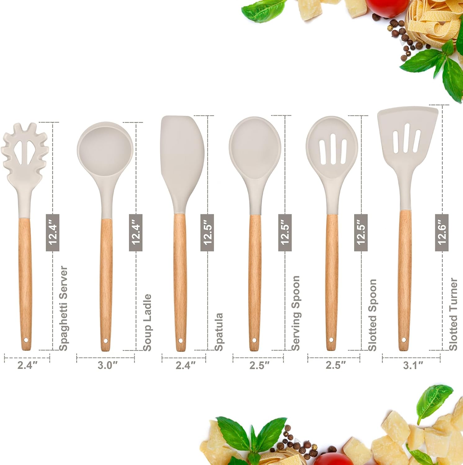 6-Piece Silicone Kitchen Utens - Silicone Spatula Set 리뷰 및 가격