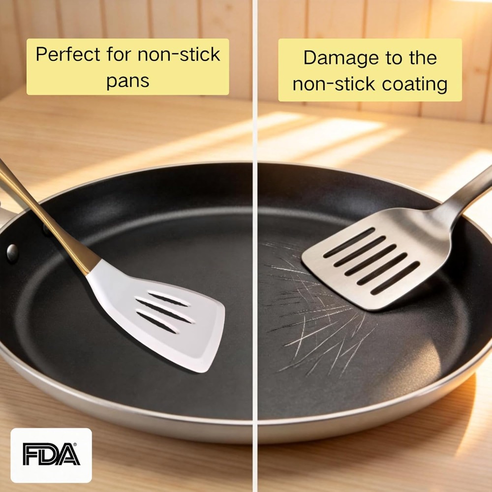 White Gold Silicone Cooking Ut - Silicone Spatula Set 리뷰 및 가격