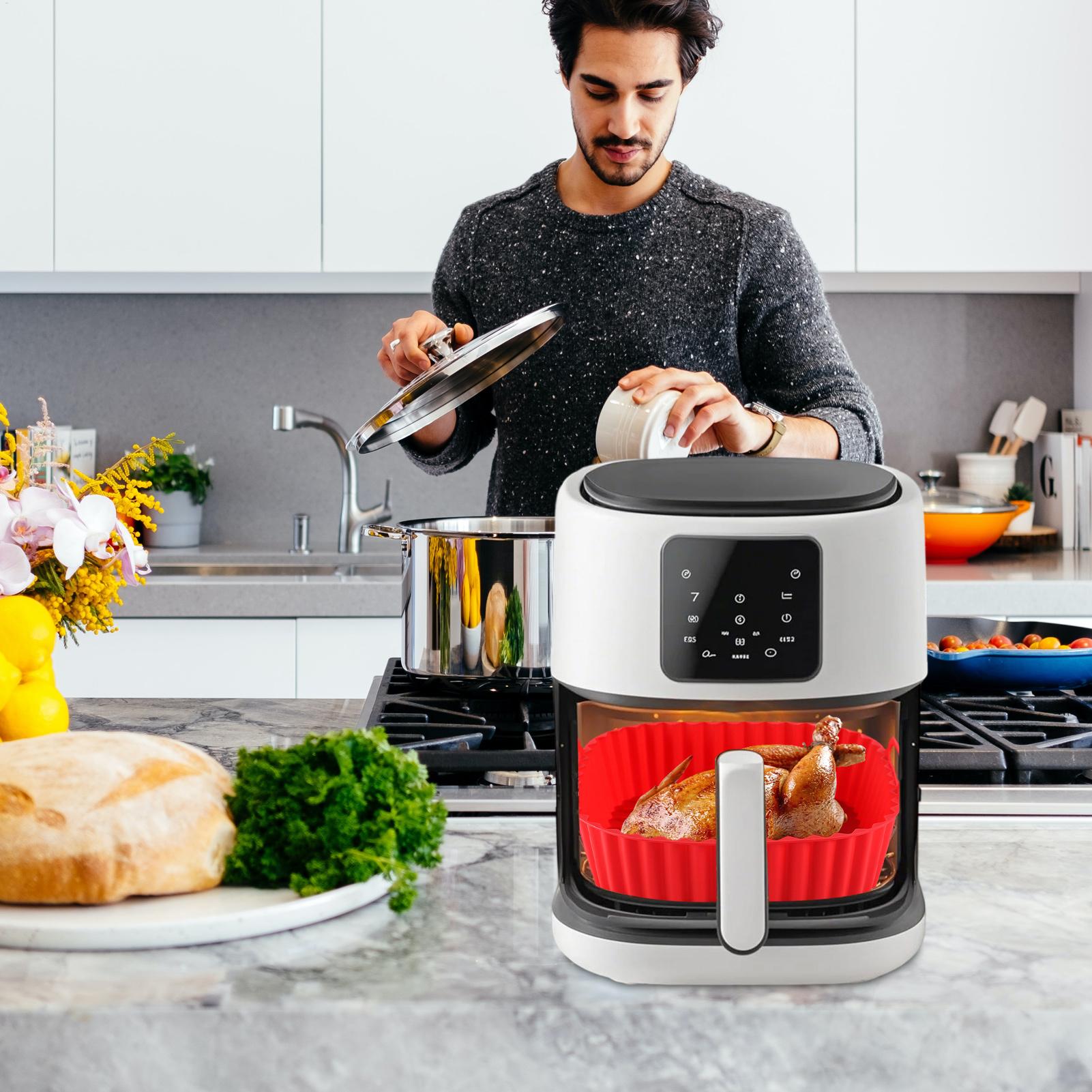 Silicone Air Fryer Liners Pot  - Kitchen Gadgets Men 리뷰 및 가격