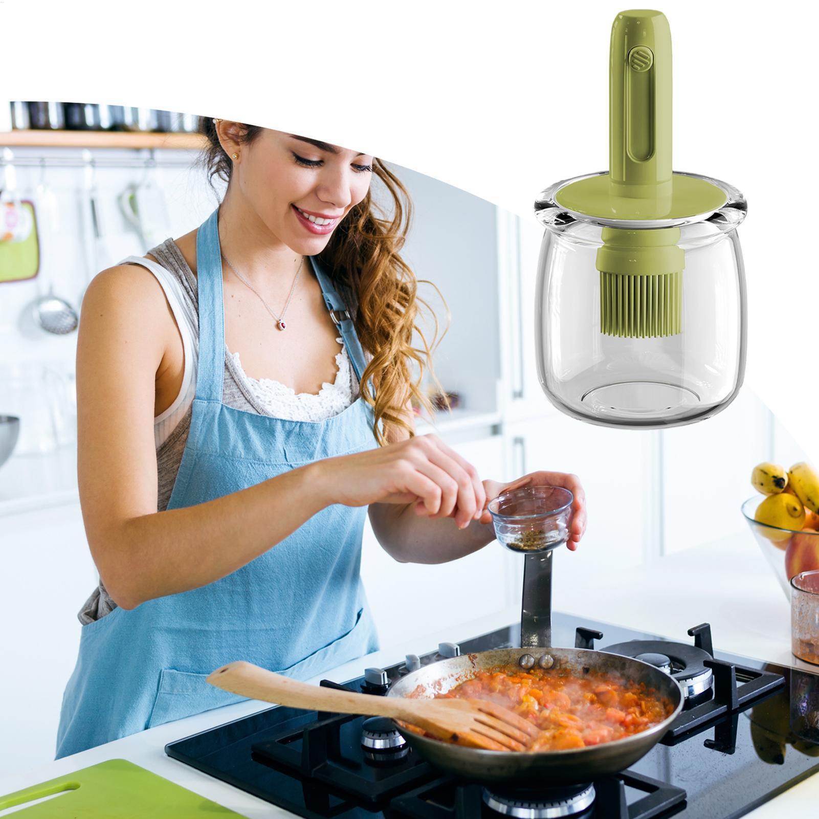 Oil Dispenser For Kitchen Ligh - Kitchen Gadgets Dispenser Brush Holder 리뷰 및 가격