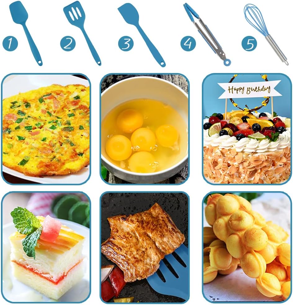 Mini Kitchen Utensil Set - 5-P - Silicone Spatula Set 리뷰 및 가격