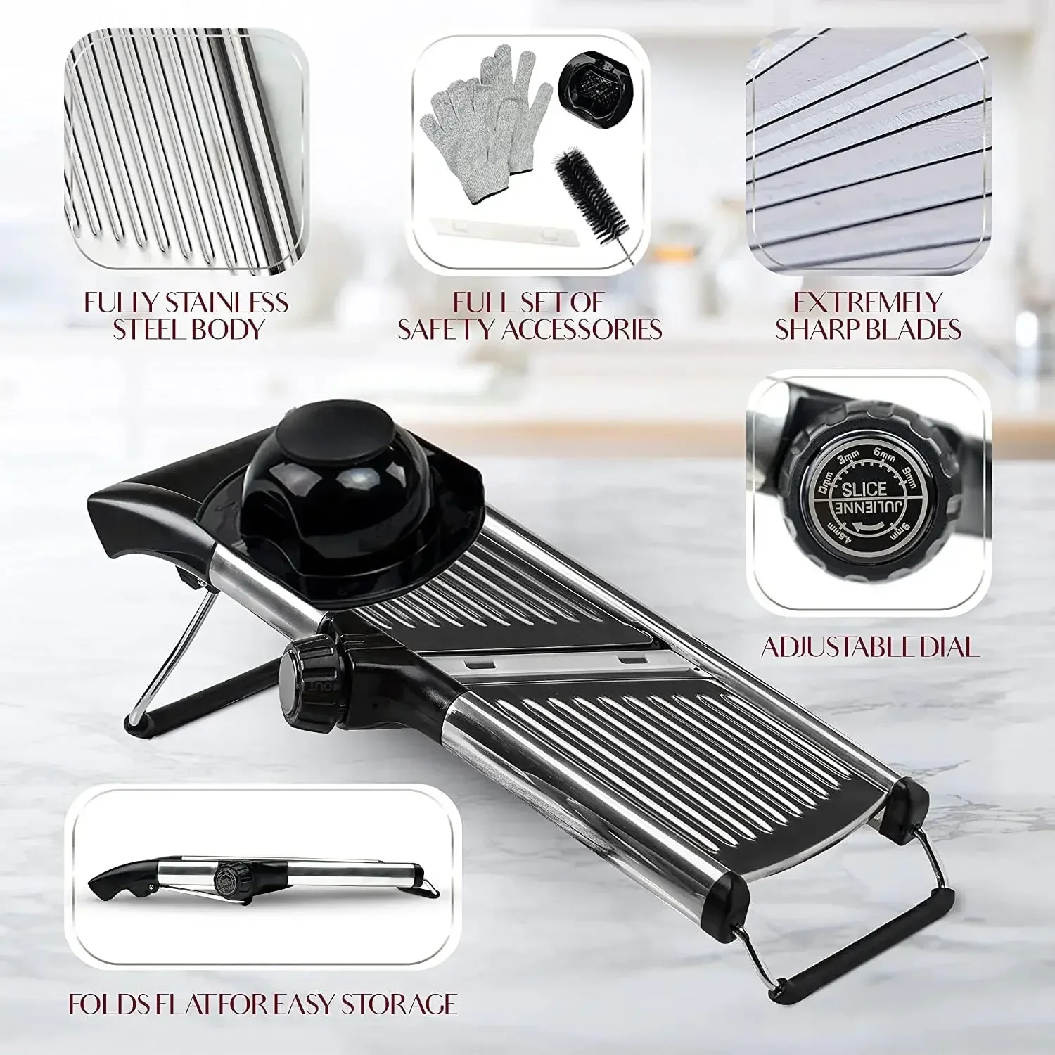 Adjustable Mandoline Food Slic - Mandoline Slicer 리뷰 및 가격