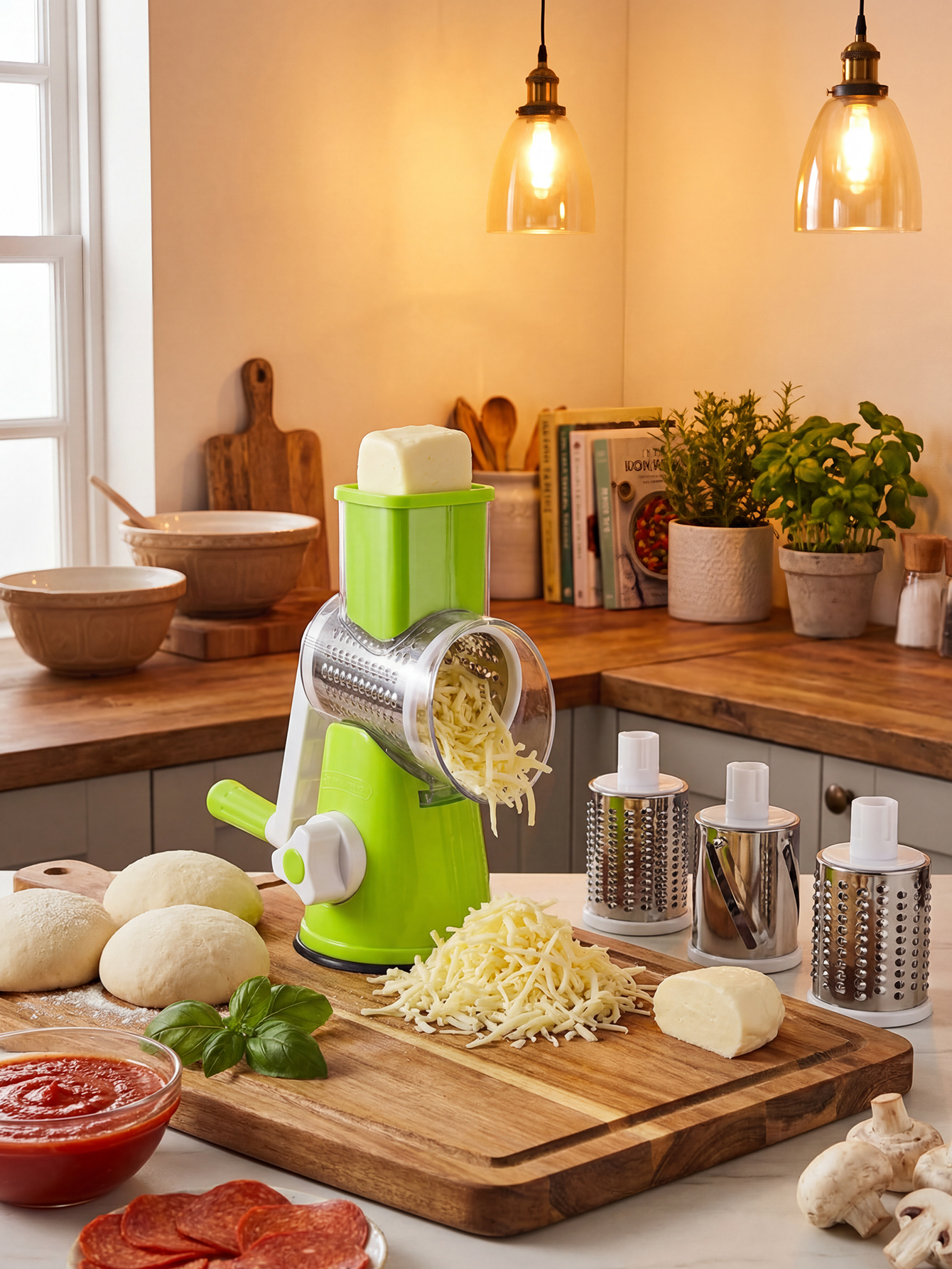 Rotary Cheese Grater with Hand - Mandoline Slicer 리뷰 및 가격