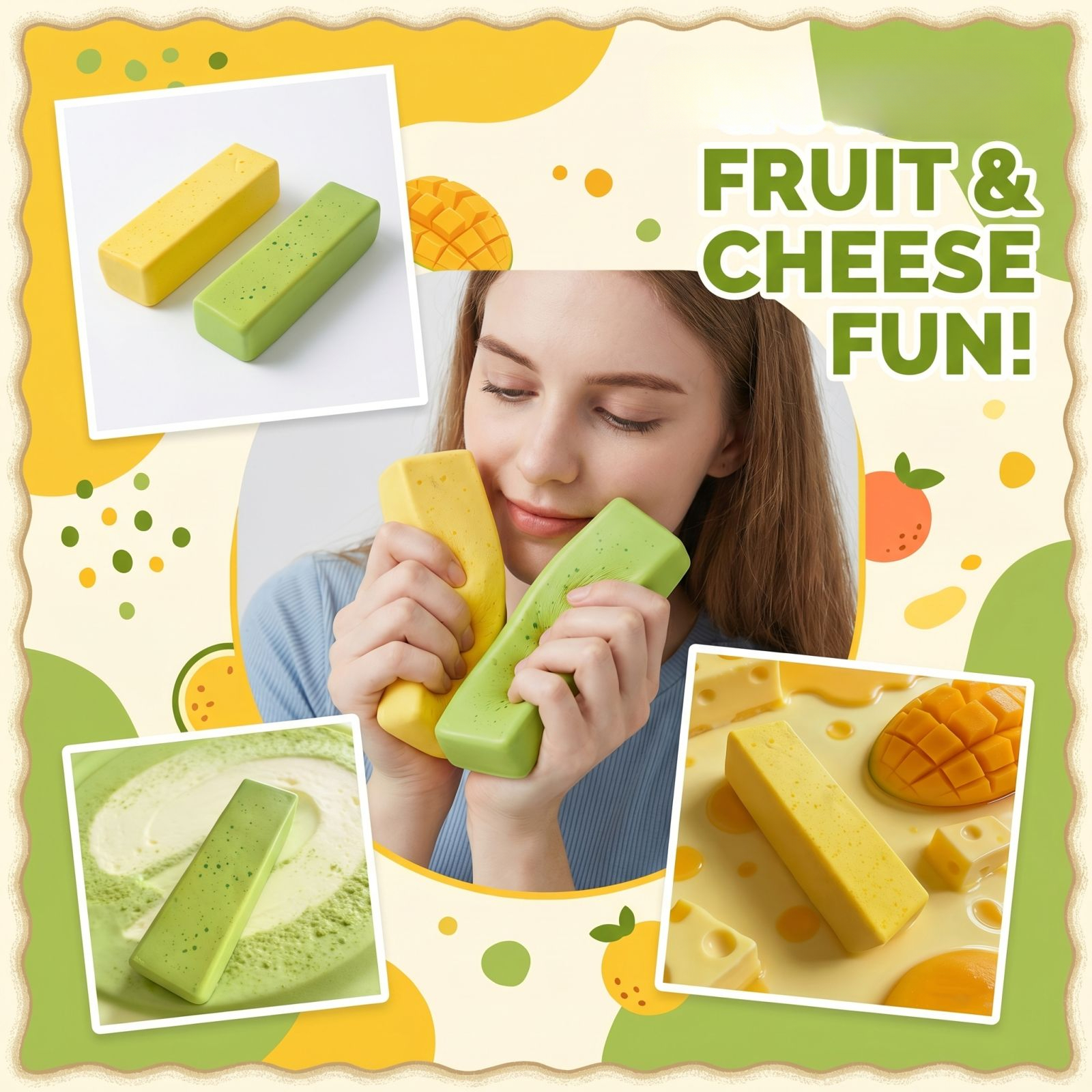 Soft Mango Cheese Bar Squishy  - Kitchen Gadgets And Toys 리뷰 및 가격