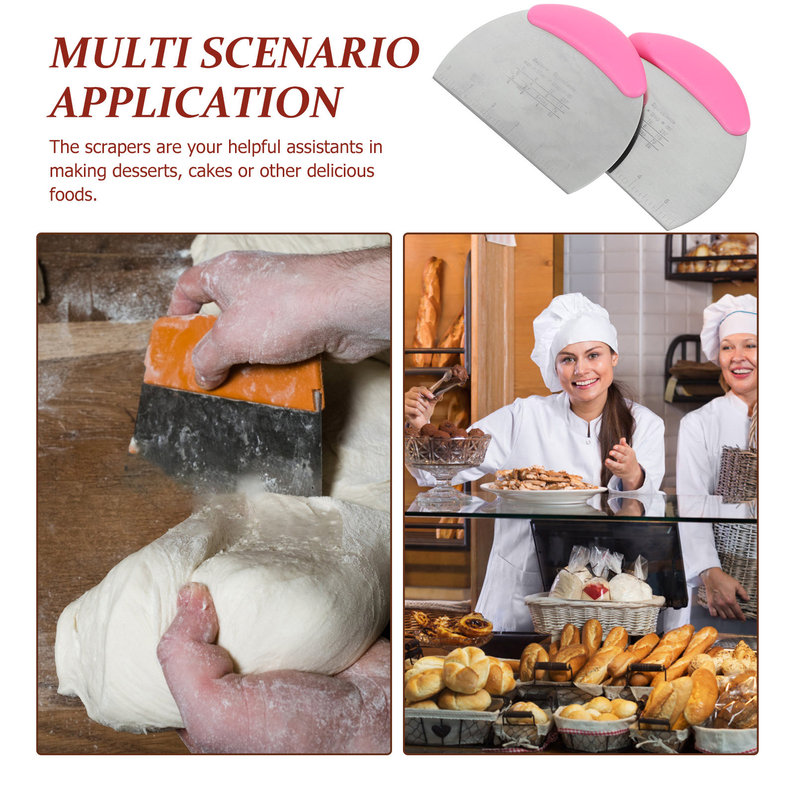 2Pcs Silicone Dough Scraper Se - Silicone Spatula Set 리뷰 및 가격