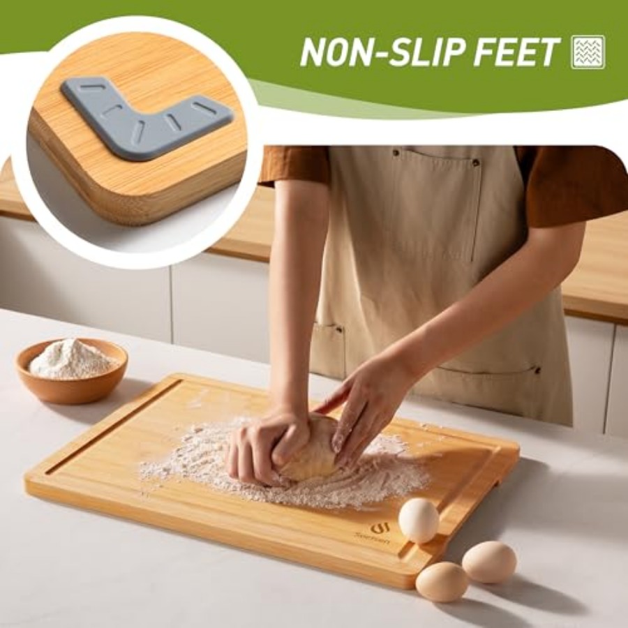 Bamboo Cutting Board Set Non S - Kitchen Gadgets To Have 리뷰 및 가격