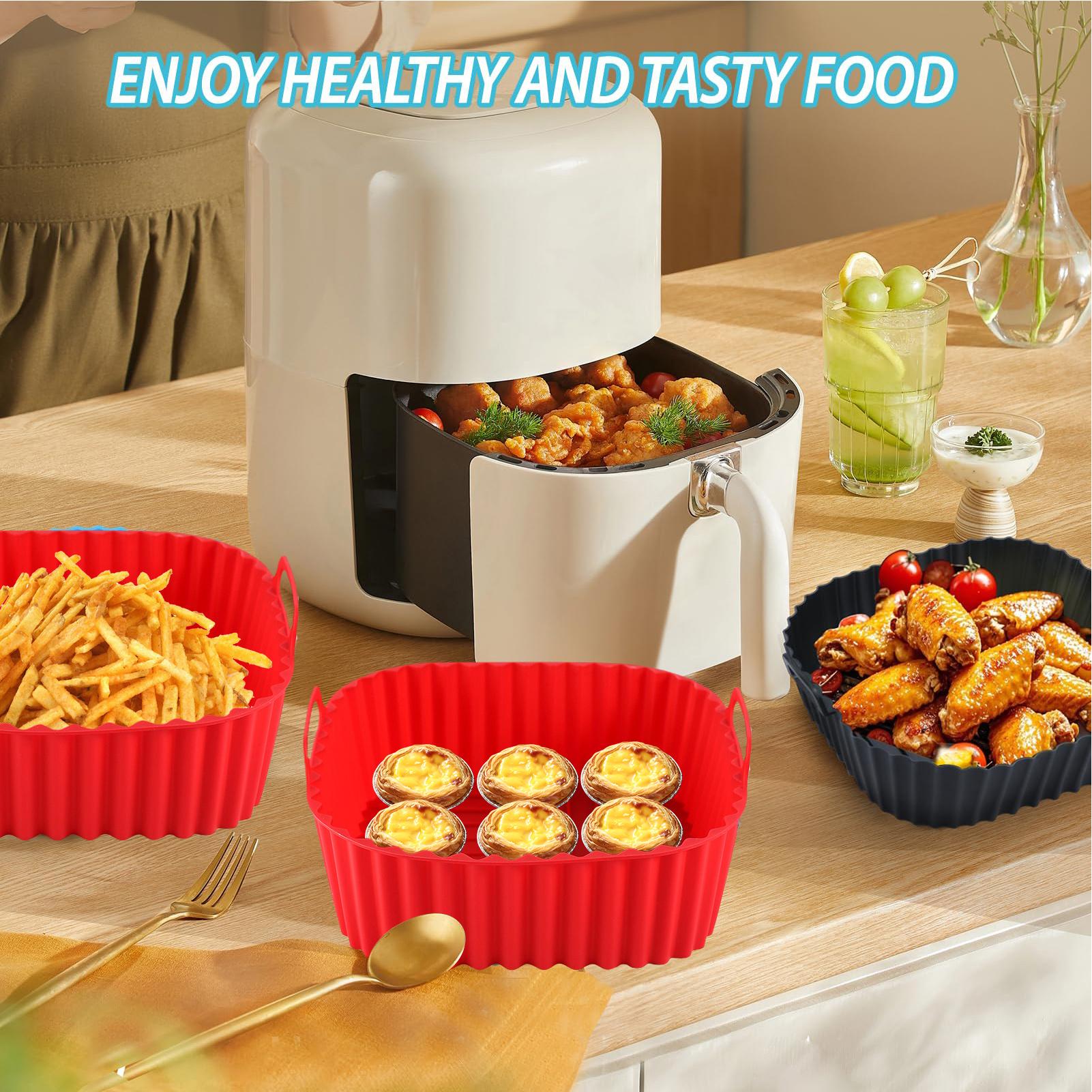 Air Fryer Silicone Liners Pot  - Kitchen Gadgets Men 리뷰 및 가격