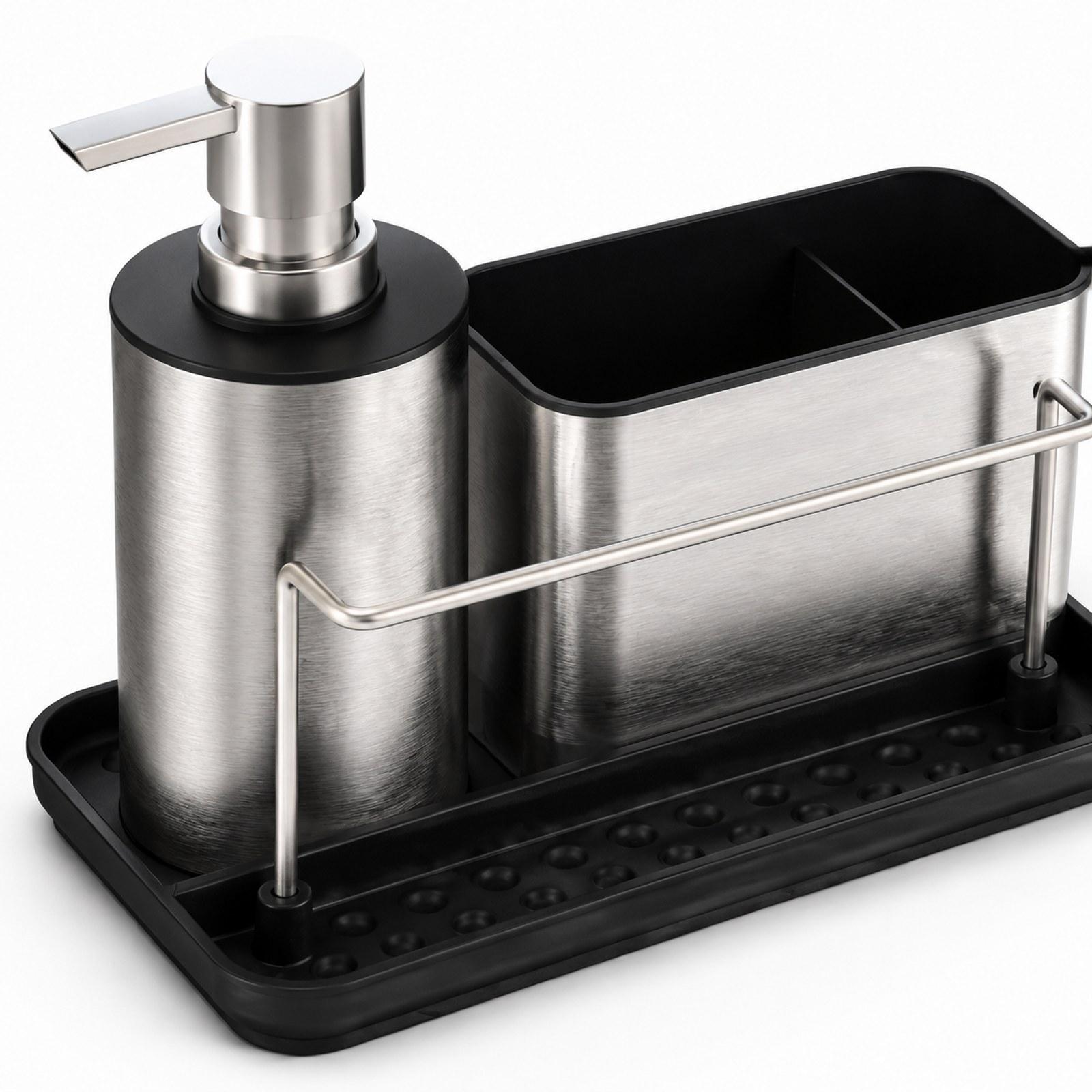 Kitchen Soap Dispenser Set Bru - Kitchen Gadgets Dispenser Brush Holder 리뷰 및 가격