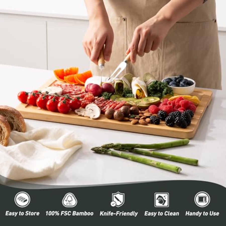 Bamboo Cutting Board Set Non S - Kitchen Gadgets To Have 리뷰 및 가격