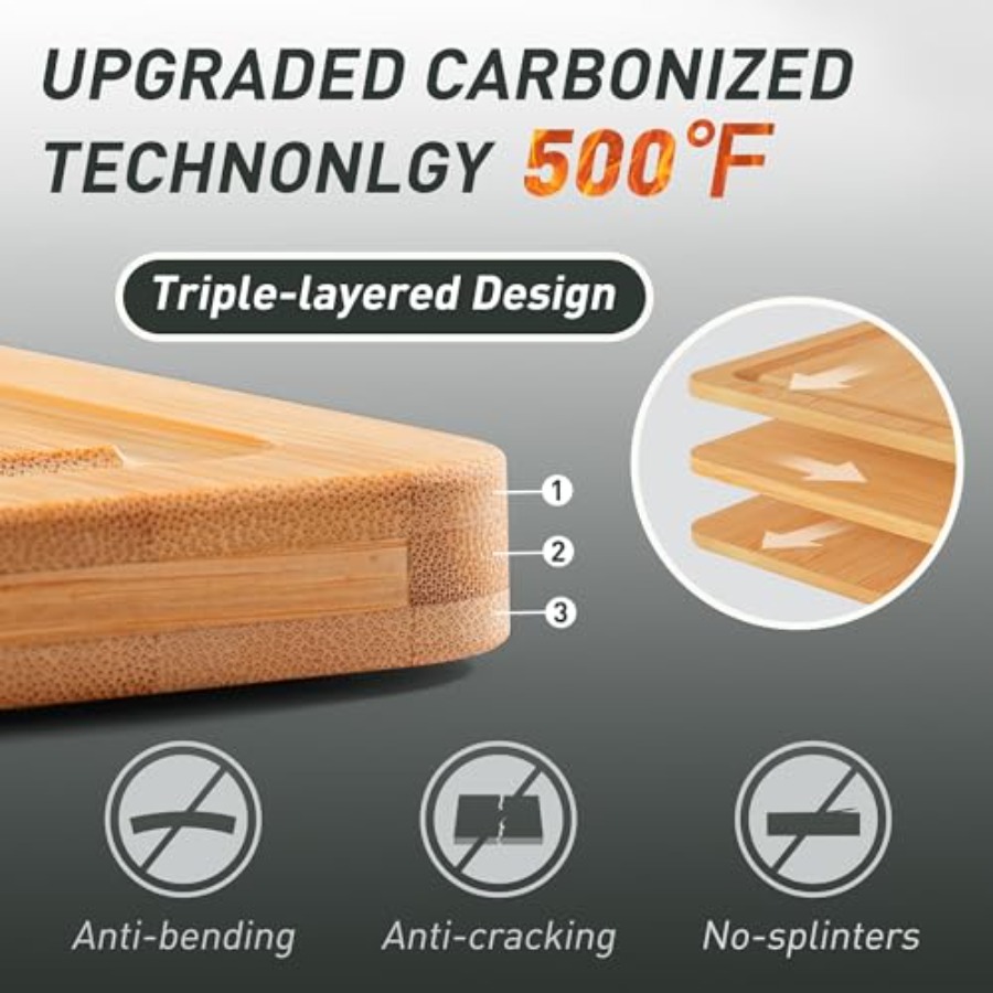 Bamboo Cutting Board Set Non S - Kitchen Gadgets To Have 리뷰 및 가격